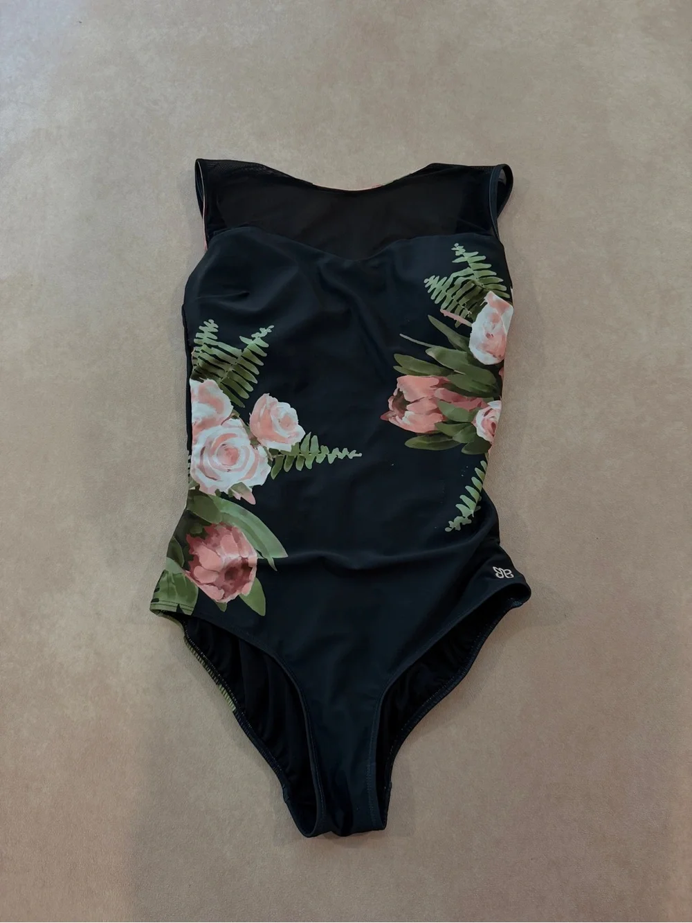 Albion Black Floral The Maria One-Piece, Carolina • size medium